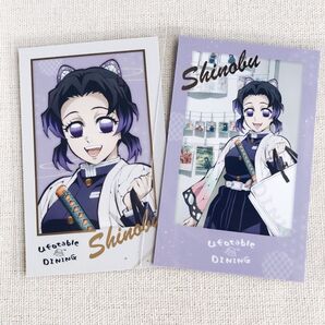 【新品】鬼滅の刃 胡蝶しのぶ ヒロマ ダイニング新店舗記念イラスト コレクションフォト DINING チェキ フォトカード 箔押し