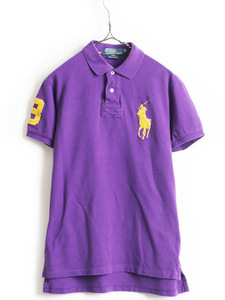  большой po колено вышивка # POLO Polo Ralph Lauren Rugger рубашка модель олень. . рубашка-поло с коротким рукавом ( мужчина мужской M ) б/у одежда рубашка с коротким рукавом регби 