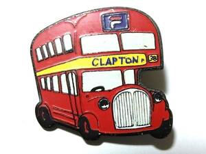 VINTAGE ヴィンテージ FILA フィラ ブローチ ロンドンバスモチーフ ピンバッジ ピンブローチ London bus CLAPTON 38 brooch Pin badge