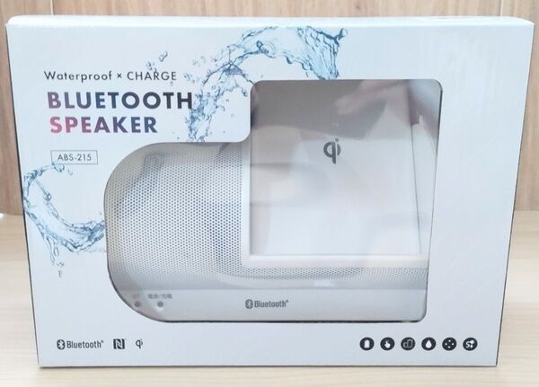 新品 アナバス 防水 ワイヤレス充電 Bluetoothスピーカー ABS-215FB Bluetooth パールホワイト