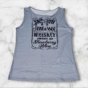 タンクトップ レディース おしゃれVネック 紐付き ドローコード グレー