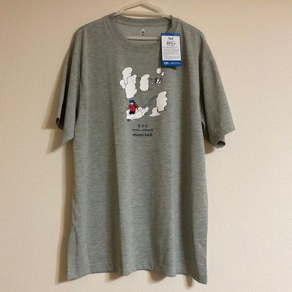 モンベル 【店舗限定】 ご当地デザインTシャツ 男女兼用 蔵王連峰でさっそうとテレマークスキーを楽しむクマ
