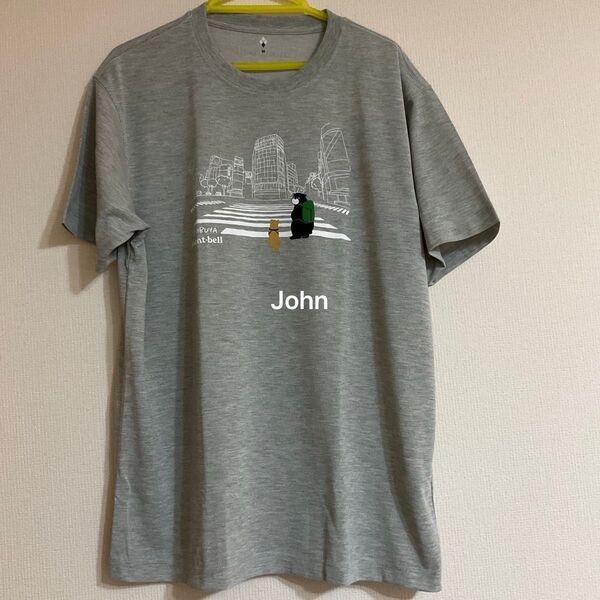 モンベル 【店舗限定】 ご当地デザインTシャツ 男女兼用 スクランブル交差点に立つモンタベアとハチ公