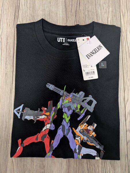 【新品 未使用】UNIQLO ユニクロ EVANGELION エヴァンゲリオン エヴァ UT Tシャツ L ブラック 黒