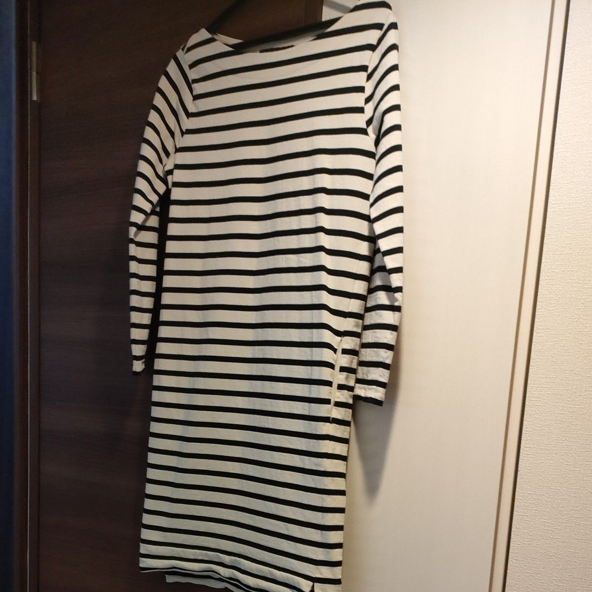 IENA ボーダー柄 ロングTシャツ カットソー