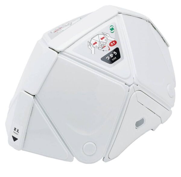 【3個セット】ミドリ安全 折りたたみ防災ヘルメット TSC-10N ホワイト 未使用