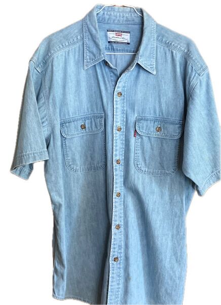 Levi's 古着 半袖ダンガリーシャツ ブルー L