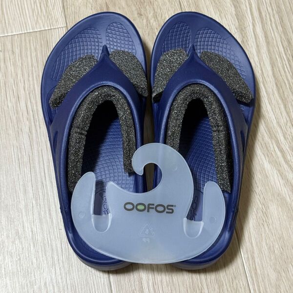 OOFOS Original Unisex サンダル M6/W8 (25cm)紺 ネイビー ウーフォス