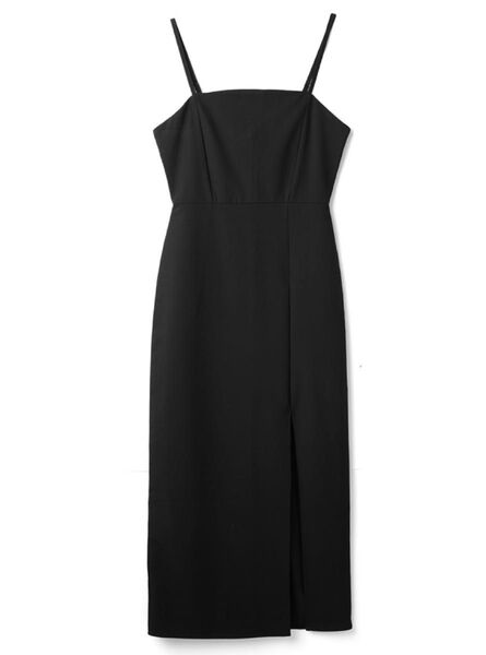 GRL グレイル スリットキャミソールワンピース ブラック 黒 M