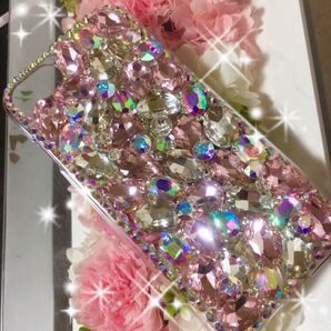 キラキラ ガラスビジュー オーダーメイド android スマホケース スマホケース