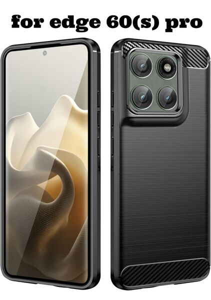 Motorola Moto Edge 60/60s Pro ケース 炭素繊維 全面保護 耐衝撃 擦り傷防止 軽量 超薄型 ブラック