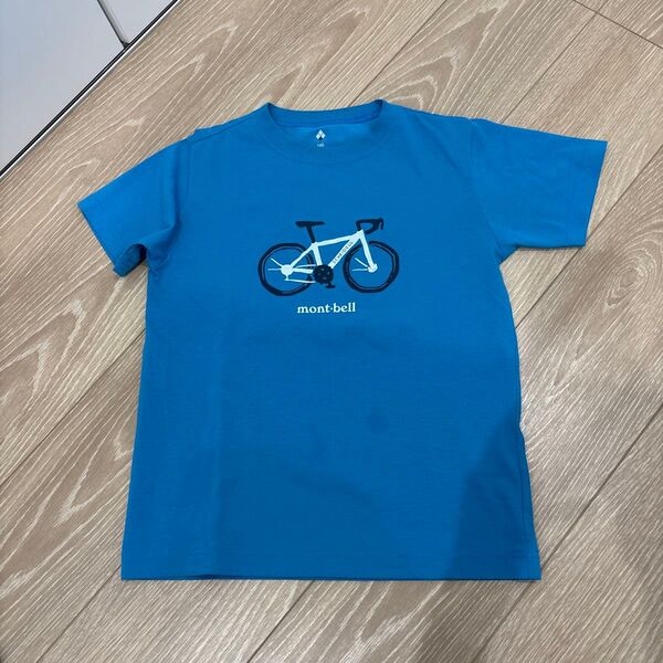 ①mont-bell モンベル Tシャツ 半袖Tシャツ WIC.T Kid's ブルー 140 自転車