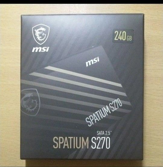 MSI SPATIUM S270 240GB SSD【新品未開封】2.5インチ SATA3
