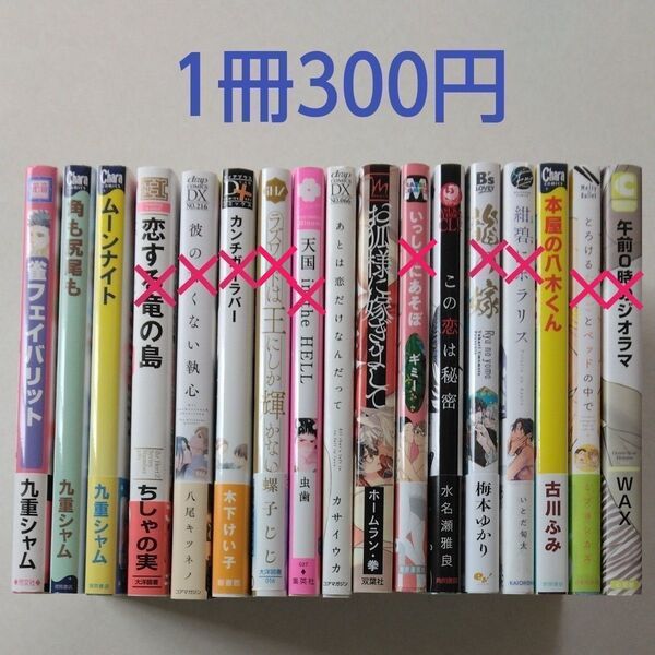 BLコミック/中古/まとめ売り/バラ売り/1冊300円~