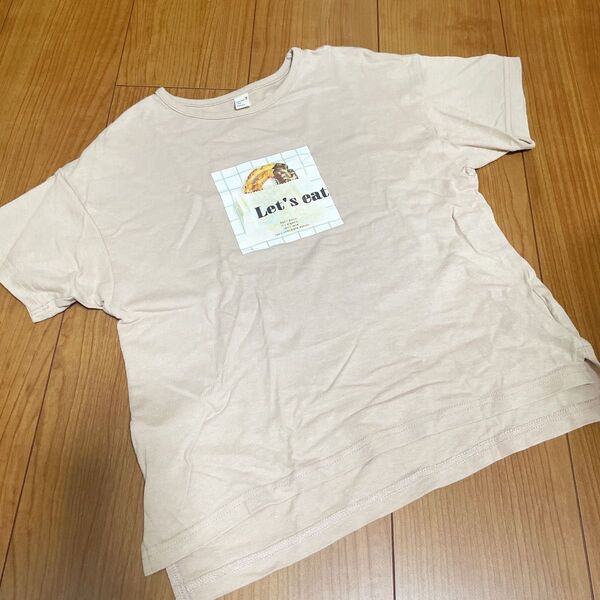 apreslescours アプレレクール 韓国風 ドーナツ プリント 半袖Tシャツ 夏服 140cm 子供服 Tシャツ