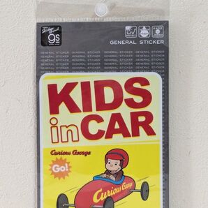 おさるのジョージ 車用 ステッカー KIDS in CAR キッズインカー Curious George