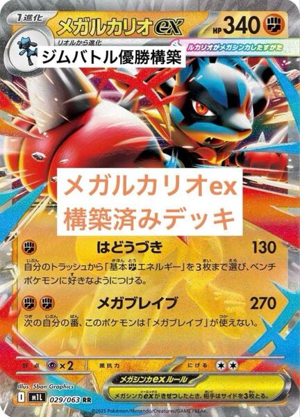 【ジムバトル優勝構築】ポケモンカード メガルカリオex 構築済みデッキ ポケカ
