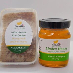 EU認定800g生オーガニックリンデン巣蜜350g、生 リンデンはちみつ450g