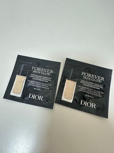 Dior ディオール スキンフォーエヴァーフルイドグロウ 1N ニュートラル リキッドファンデーション サンプル 2個