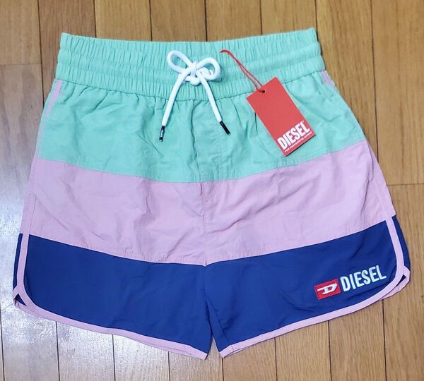 ディーゼル 新品 メンズ スイムウェア(グリーン/ピンクS) ネイビー