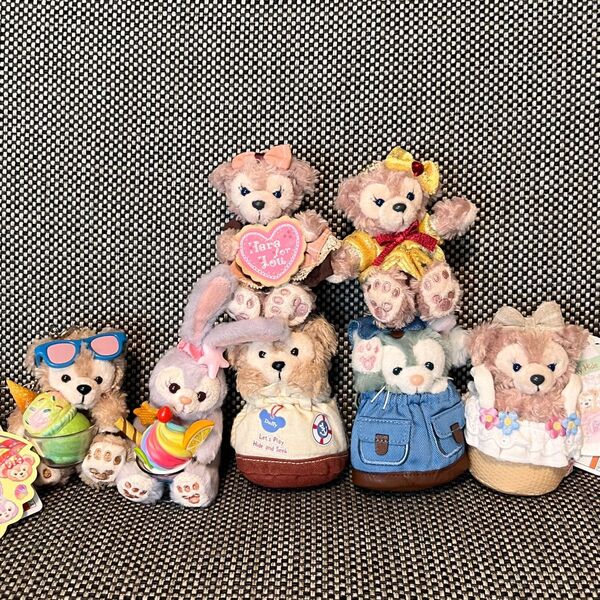 東京ディズニーシー ダッフィーフレンズ ぬいぐるみ ストラップ 7体セット ダッフィー シェリーメイ ジェラトーニ ステラルー