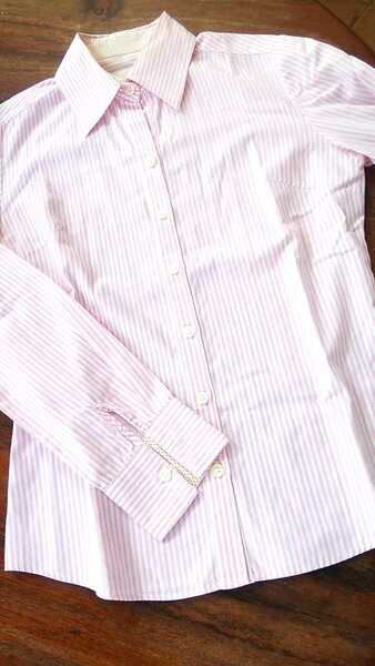 Jiffies☆長袖シャツ size0 ピンク＆ホワイト　ストライプ柄♪kt20