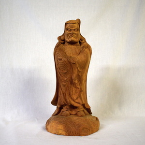 木彫 達磨様 仏像 欅 手彫り 仏教美術 長期保管品 【s1-2t-34】