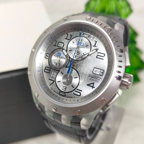 スウォッチ Swatch SVGK402 クロノグラフ オートマチック 腕時計 稼働 希少品