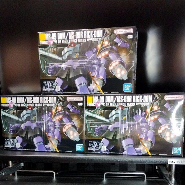 未開封新品 HGUC 1/144 ドム/リック・ドム 合計3個セット