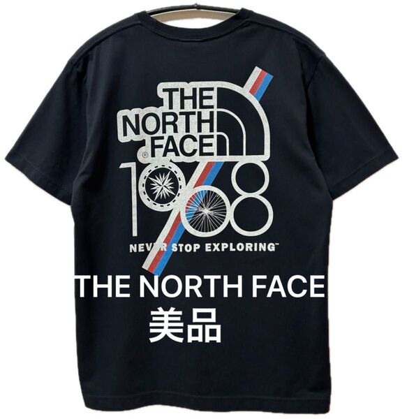 美品 THE NORTH FACE ノースフェイス ビッグブランドロゴ半袖Tシャツ