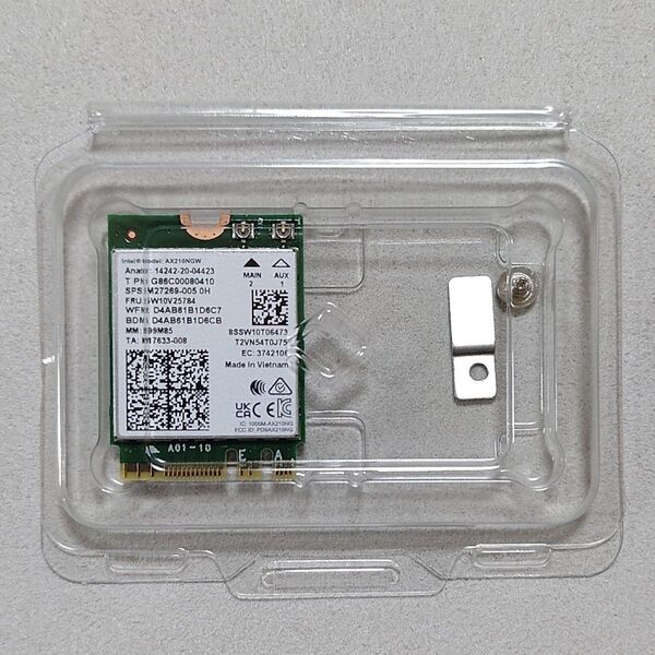 新品未使用☆Intel AX210NGW Wi-Fi 6E Bluetooth 5.3 M.2 無線LANカード 802.11ax