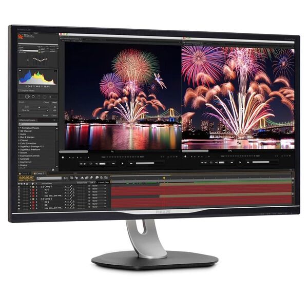 【使用わずか】縦回転可 フィリップス 32インチ QHD 2560x1440 Brilliance USB-Cドッキングモニター