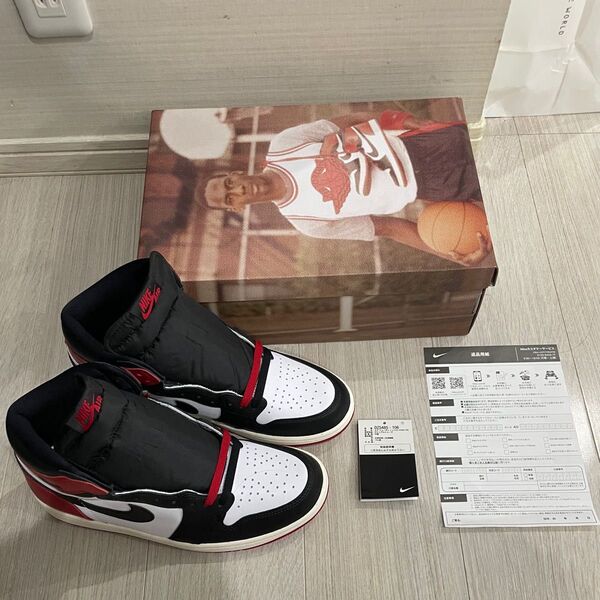 黒タグ AIR JORDAN 1 RETRO HIGH OG BLACK TOE エアジョーダン リイマジンド つま黒 27cm