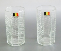 【未使用品】 FANTASIA FIEST QUALITY ベルギー製グラス 2個セット 直径約60mm 高さ約 115mm ■■■_画像1