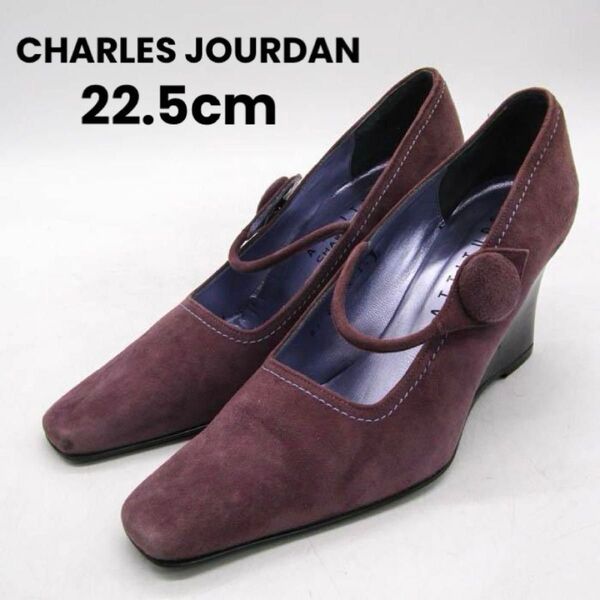シャルル・ジョルダン パンプス 5.5 パープル CHARLES JOURDAN