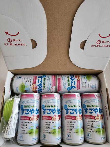 雪印ビーンスターク すこやかM1 200ml×6缶+アタッチメント付き