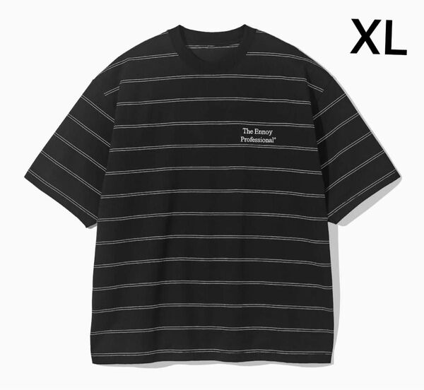ENNOY Panel Border S/S T-Shirt Black XLARGE エンノイ パネル ボーダー ホワイト XL