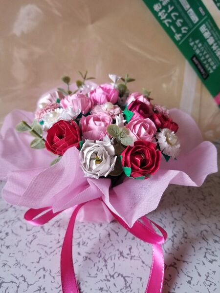 折り紙 ミニ薔薇のギフトBOX 赤