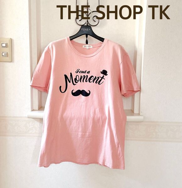 【THE SHOP TK】ザショップティーケー メンズ Tシャツ ピンク 半袖 半袖Tシャツ プリント ワールド タケオキクチ