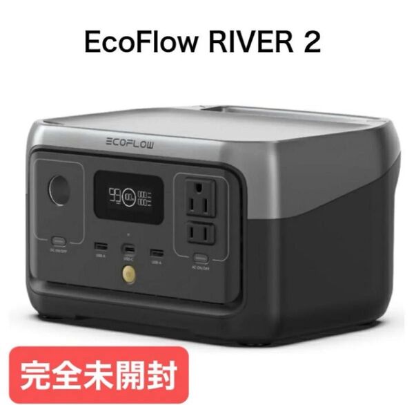 エコフロー EcoFlow RIVER 2 ポータブル電源 ZMR600-JP 小型軽量モデル 256Wh リン酸鉄リチウム電池