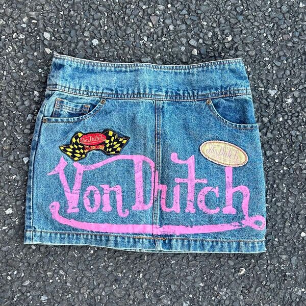 vondutch Von Dutch ボンダッチ デニム スカート 海外 ギャル y2k アメカジ ストリート ミニスカート