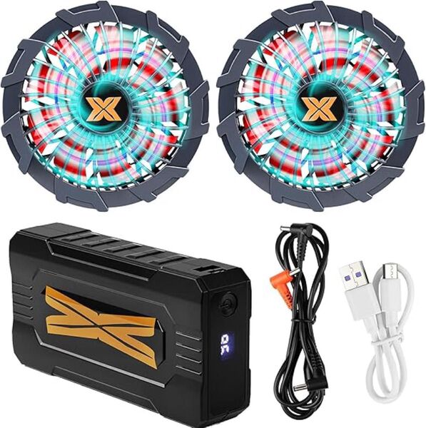 空調作業服 ファンバッテリーセット 36V超高出力 20000mAh 5段階風量調節 超静か 90mm服穴径対応 PSE認証済