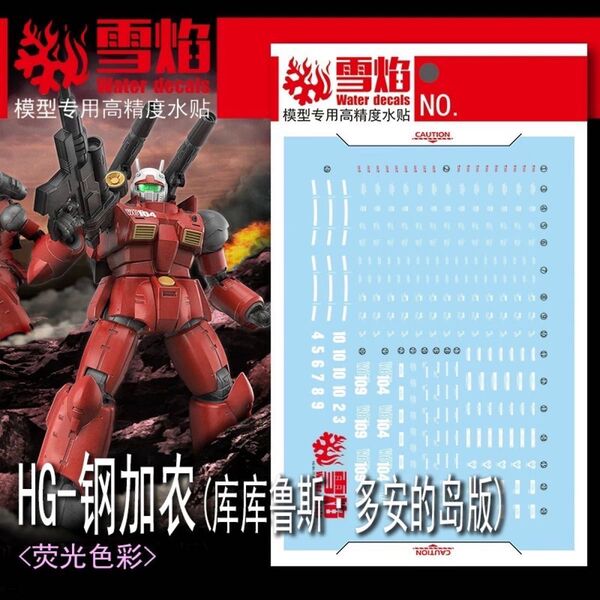 HG 1/144 ガンキャノン(ククルス・ドアンの島版)専用水転写式デカール