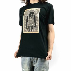 新品 バンクシー BANKSY チンパンジー 英字 辞書ページ レトロ 新聞 Tシャツ S M L XL ビッグ オーバー サイズ XXL~5XL ロンT パーカー 可