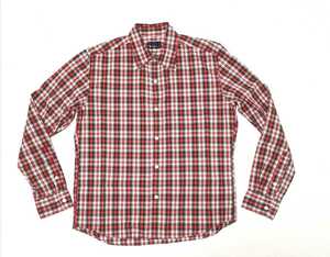 # men's ( tops )[TKMIXPICE]* Takeo Kikuchi * long sleeve shirt * long sleeve check pattern shirt * red × black × white * declared size (3)* free shipping *fc-10