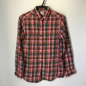 長袖シャツ チェックシャツ チェック柄 UNIQLO ユニクロ L