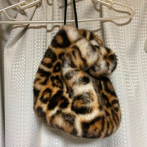 zakka box Leopard pattern fur pouch bag super-beauty goods eko fur bag 