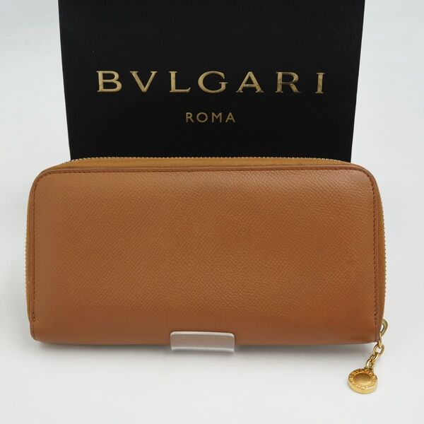 【未使用に近い】BVLGARI ロゴマニア ビーゼロワン サークル クラシコ ラウンドファスナー ラウンドジップ 長財布