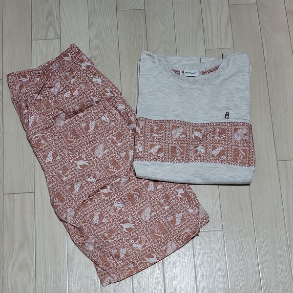 ハッシュパピー Tシャツ上下 L セットアップ ルームウェア