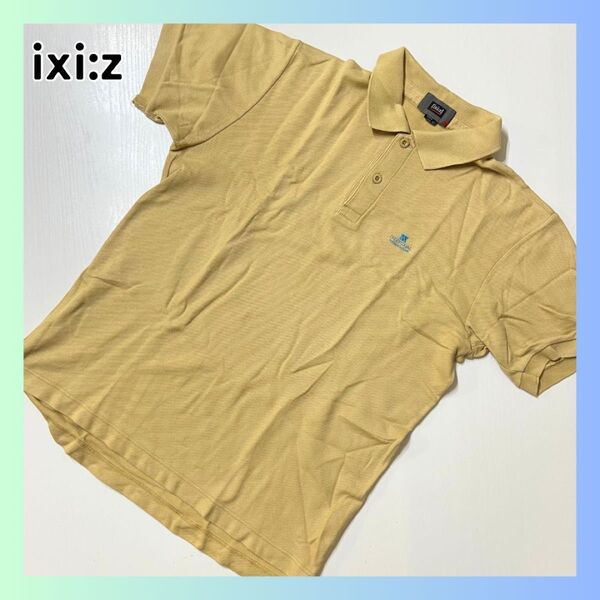 美品 イクシーズ ixi:z ポロシャツ 半袖 Mサイズ ベージュ 日本製